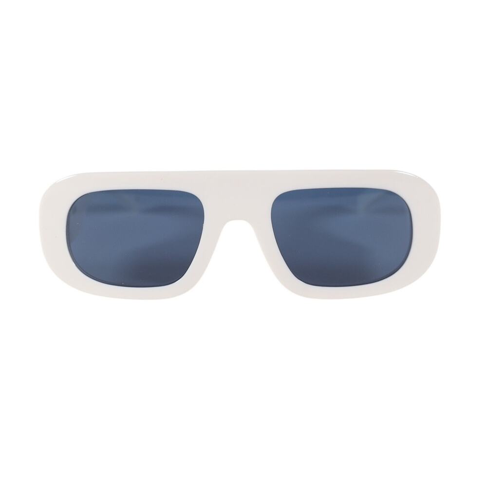 Karl Lagerfeld Oval Rectangle East West Mens Sunglasses - White / Blue - NWT
